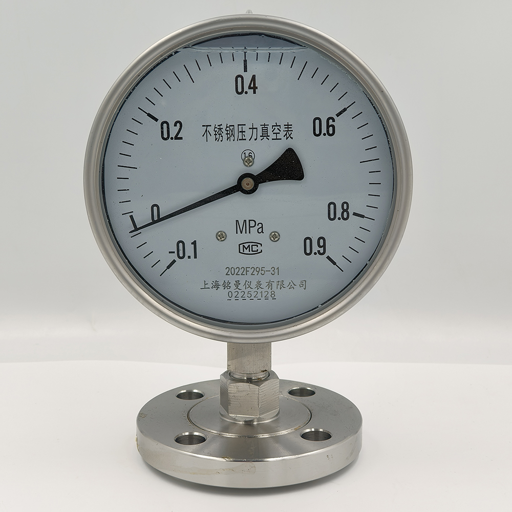 耐震隔膜压力表YNTP150BF，DN25法兰➕四氟，-0.1~0.9mpa.jpg